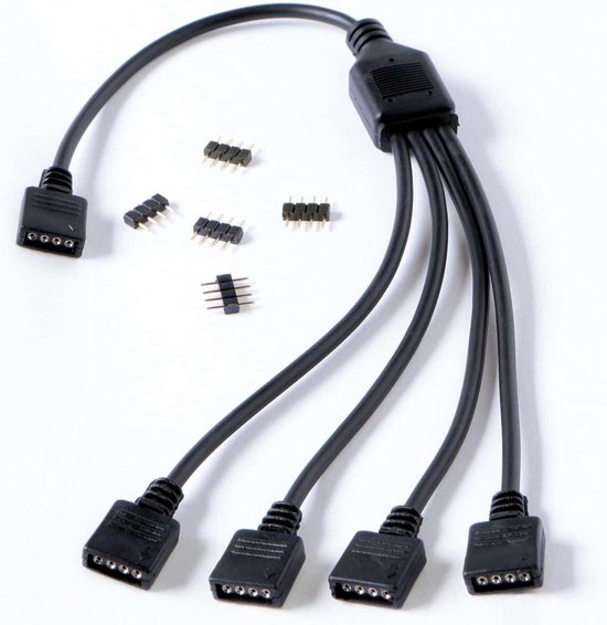Gelid Solutions RGB 1-to-4 Splitter - adaptateur adaptateur pour produits RGB - Connexion 1 à 4 RGB 12V