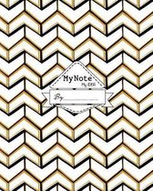 Notebook: My Note My Idea,8 x 10, 110 pages: Decorative-hand-drawn-8