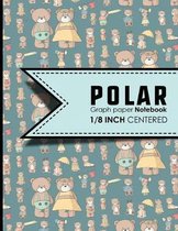 Polar Graph Paper Notebook: 1/8 Inch Centered