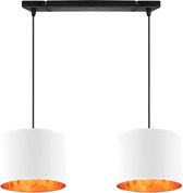 Moderne hanglamp met gouden kap