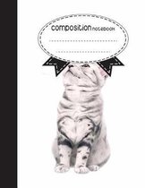 Composition Notebook, 8.5 x 11, 110 pages: Cute Cat