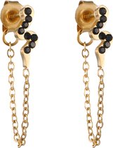 Go Dutch Label - E1727-3 Dames oorhangers - Goud