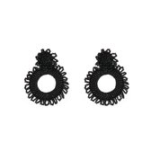 Go Dutch Label Oorknop circle Zwart E1539-1