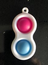 ORLINE Simple Dimple Fidget Toy - Pop It Fidget toy - Sleutelhanger - Tik Tok - Fidget Pad / Blauw Roos