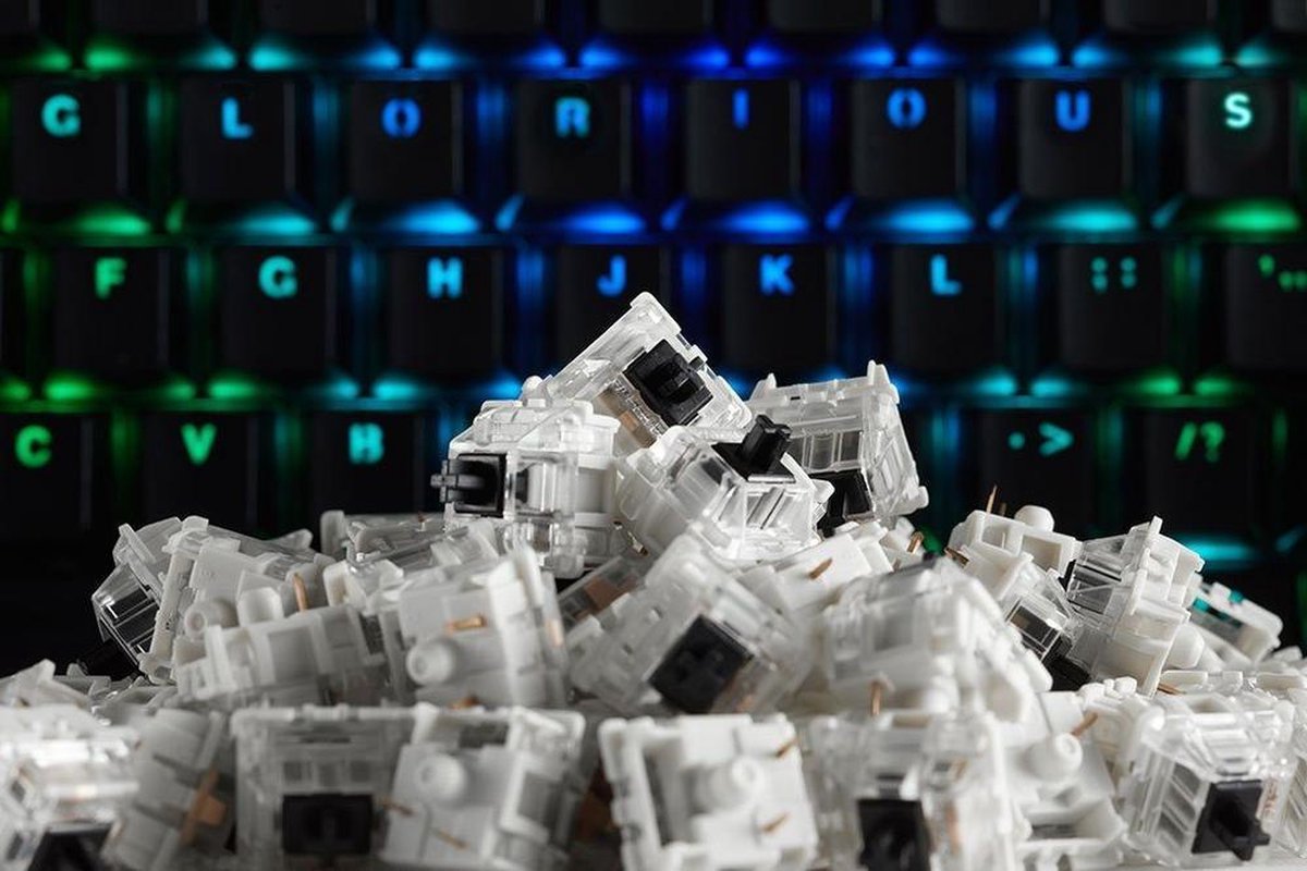 Glorious PC Gaming Race Gateron Switches - Black Switches - 120 stuks
