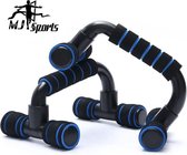 MJ Sports Premium Opdruksteunen - Push Up Grips - Push Up Bars - Fitness - Set van 2 - Blauw