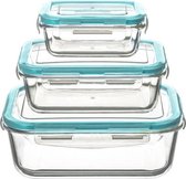 Made4Home®  Vershoudbakjes Set van 3 - Meal prep bakjes Met Deksel - Magnetron bakjes - 33cl + 80cl + 173cl