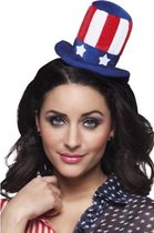 2x stuks diadeem met Uncle Sam hoedje - USA/Amerikaans thema - Carnaval verkleed artikelen