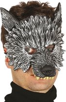 2x stuks wolf horror masker van foam - Halloween verkleed maskers - Enge maskers