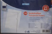showtassen, transparant, L vorm, documenten opbergmappen