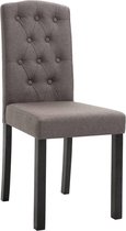 Eetkamerstoelen 6 stuks taupe stof