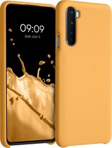 kwmobile telefoonhoesje voor OnePlus Nord - Hoesje met siliconen coating - Smartphone case in goud-oranje