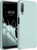 kwmobile telefoonhoesje geschikt voor Samsung Galaxy A7 (2018) - Hoesje met siliconen coating - Smartphone case in cool mint