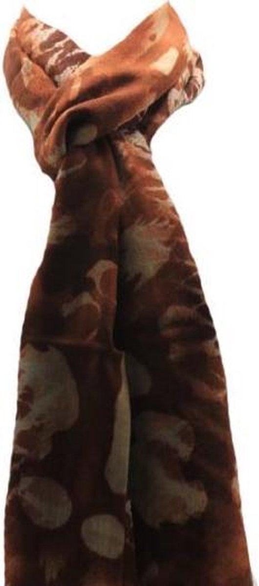 Sjaal Dames Tijger Print Tijger sjaal Camouflage Bruin