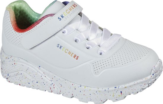 Skechers Uno Lite - Baskets pour femmes Filles Rainbow Specks - White - Taille 34