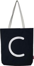 Stevige Boodschappentas Zwart , letter C