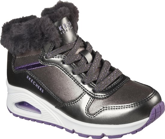 Skechers Uno - Baskets pour femmes Cosy On Air Filles - Gunmetal - Taille 29