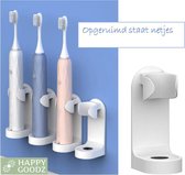Crème Happy Goodz shop 1 stuk kwalitatieve Elektrische tandenborstelhouders WIT/Crème 1 stuk met Happy Goodz installatiehandleiding - Geschikt voor oa Oral-B - badkamer accessoire