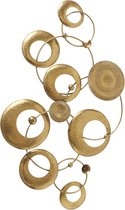 Wanddecoratie - Muurdecoratie - Metaal - 105x 68x7cm - Goud