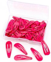 ProductGoods - 50 Mini Haarclips Rood - Haarknipjes - Haaraccessoire - Voor Meisjes