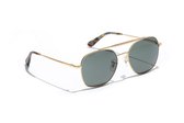 Mercury - Hoogglans Gouden Aviator - Hazel II - Groene Lenzen - Gepolariseerd & UV400 - 2 Jaar Garantie