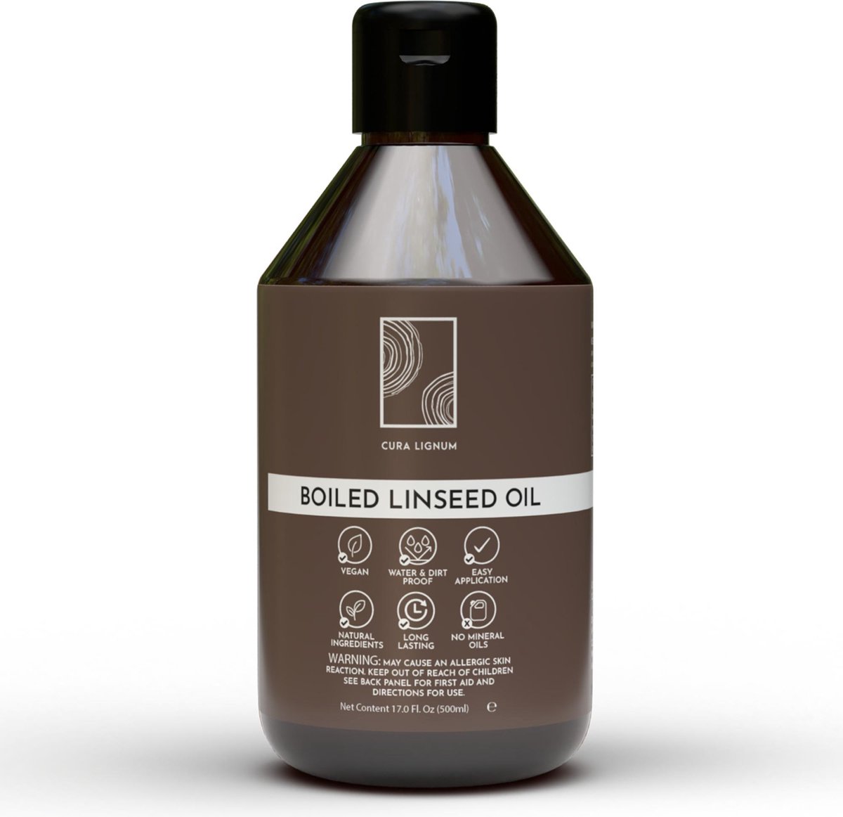Cura Lignum Houtolie Boiled Linseed Oil Gekookte Lijnzaadolie voor Hout Met...