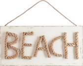 J-Line Plakaat Beach Touw Hout Naturel/Wit