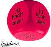 Dobbelstenen spel - Jij haalt bier/Ik haal bier - Houten Dobbelsteen - Roze - 2.4 cm