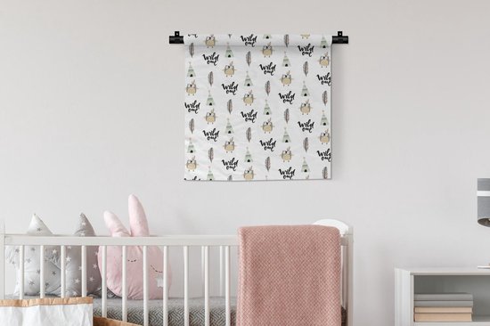 Tapisserie - Tapisserie - Hibou - Citation - Motif - 60x60 cm - Tapisserie