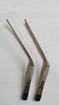 Belux Surgical / Oorpincet Troeltsch gebogen 13 cm RVS kleurcodering
