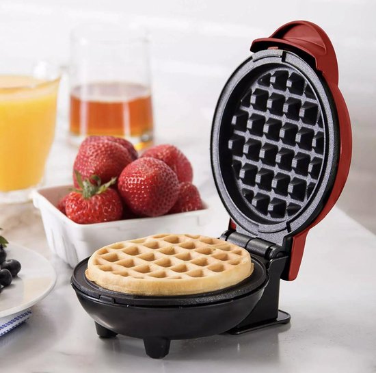 Mini wafelijzer - Non-Stick - Wafels - Mini Waffle maker - L16xB12xH8,5cm