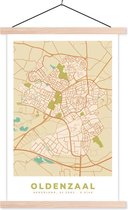 Affiche scolaire - Plan de la ville - Oldenzaal - Vintage - 60x90 cm - Lattes vierges - Plan d'étage