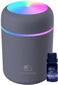 Aroma Dream Diffuser Luchtbevochtiger Grijs 300ML incl. Lavendel Olie en E-book Aromatherapie - Humidifier geschikt voor Etherische en Essentiële Olie - Vernevelaar - Verstuiver - Geurverspreider