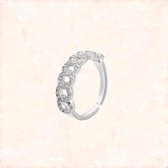 Jobo By JET - Zilveren coco ring - Silver - Verstelbaar - one size