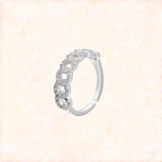 Jobo By JET - Zilveren coco ring - Silver - Verstelbaar - one size
