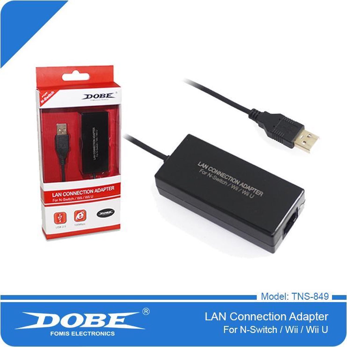 Dobe Lan Adapter geschikt voor Nintendo Switch - Ethernet 2.0 Lan voor Wii U,  Wii &... | bol.com