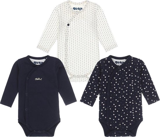 Dirkje Baby Meisjes 3 Pack Rompertje - Maat 74/80