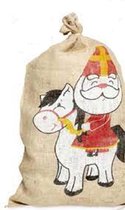 Jutezak met Sint - Multicolor - Jute - 61 x 110 cm