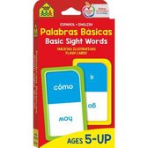 School Zone Bilingual Basic Sight Words Flash Cards