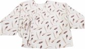 Newborn Overslag Shirtje Handmade Maat 62 veertje ecru