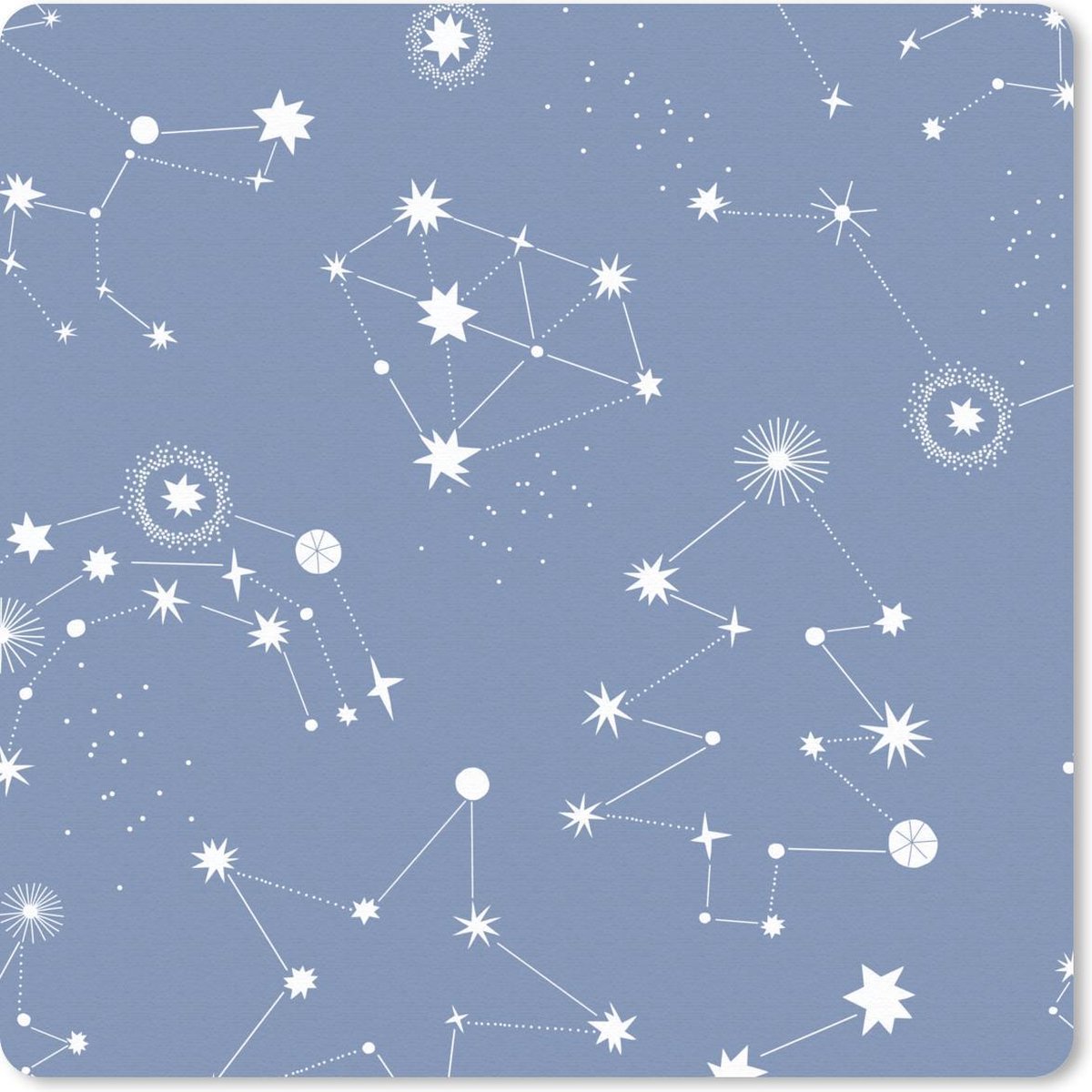 Muismat 20x20 cm - Mousepad Ruimte - Kind - Illustratie - Muismatten