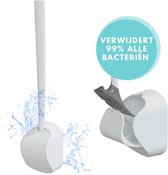 Sanimaid Paris - Toiletborstel met Houder - Wc-borstel - Wit - Hygiënisch - Duurzaam - Antibacterieel