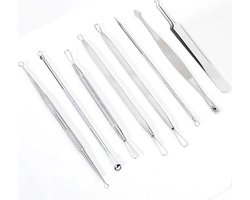 Professionele 8 Delige Mee-eters & Acne Verwijderen Set - RVS Blackhead Killer - Remover…