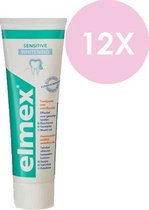 Elmex - Tandpasta - Sensitive Whitening - 12 x 75ML - Voordeelverpakking