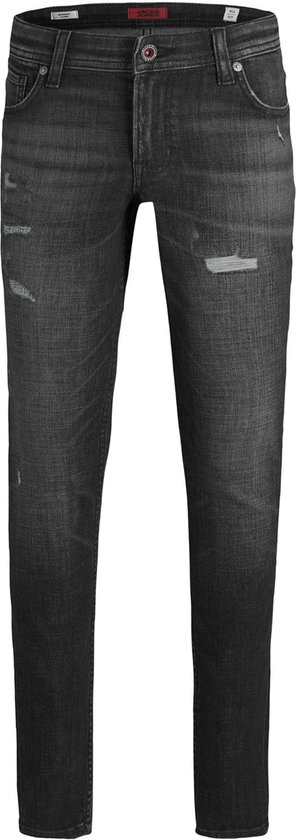 Jack & jones liam zwarte stretch skinny jeans - Maat 176 | bol.com