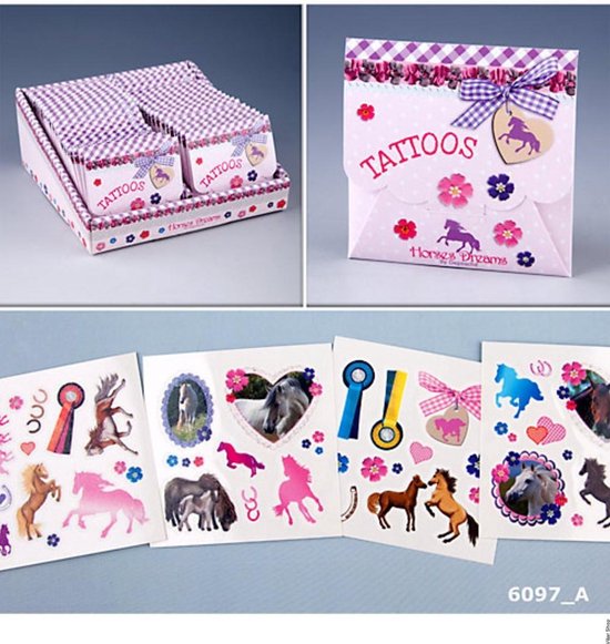 paarden tattoos stickers - paard - sticker - speelgoed - jongens & meisjes