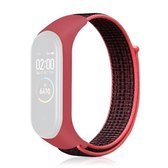 Voor Geschikt voor Xiaomi Mi Band 5 vervangende horlogebanden van nylonweefsel (zwart rood)