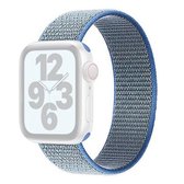 Single Lap nylon vervangende horlogeband, maat: S 135 mm voor Apple Watch Series 6 & SE & 5 & 4 40 mm / 3 & 2 & 1 38 mm (meerblauw)