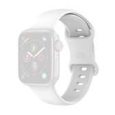 Siliconen vervangende horlogebanden, maat: kleine code voor Apple Watch Series 6 & SE & 5 & 4 44 mm / 3 & 2 & 1 42 mm (wit)