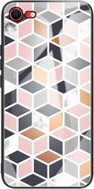 Marmer Gehard Glas Achterkant TPU Grenshoes Voor iPhone SE (2020) (HCBL-14)